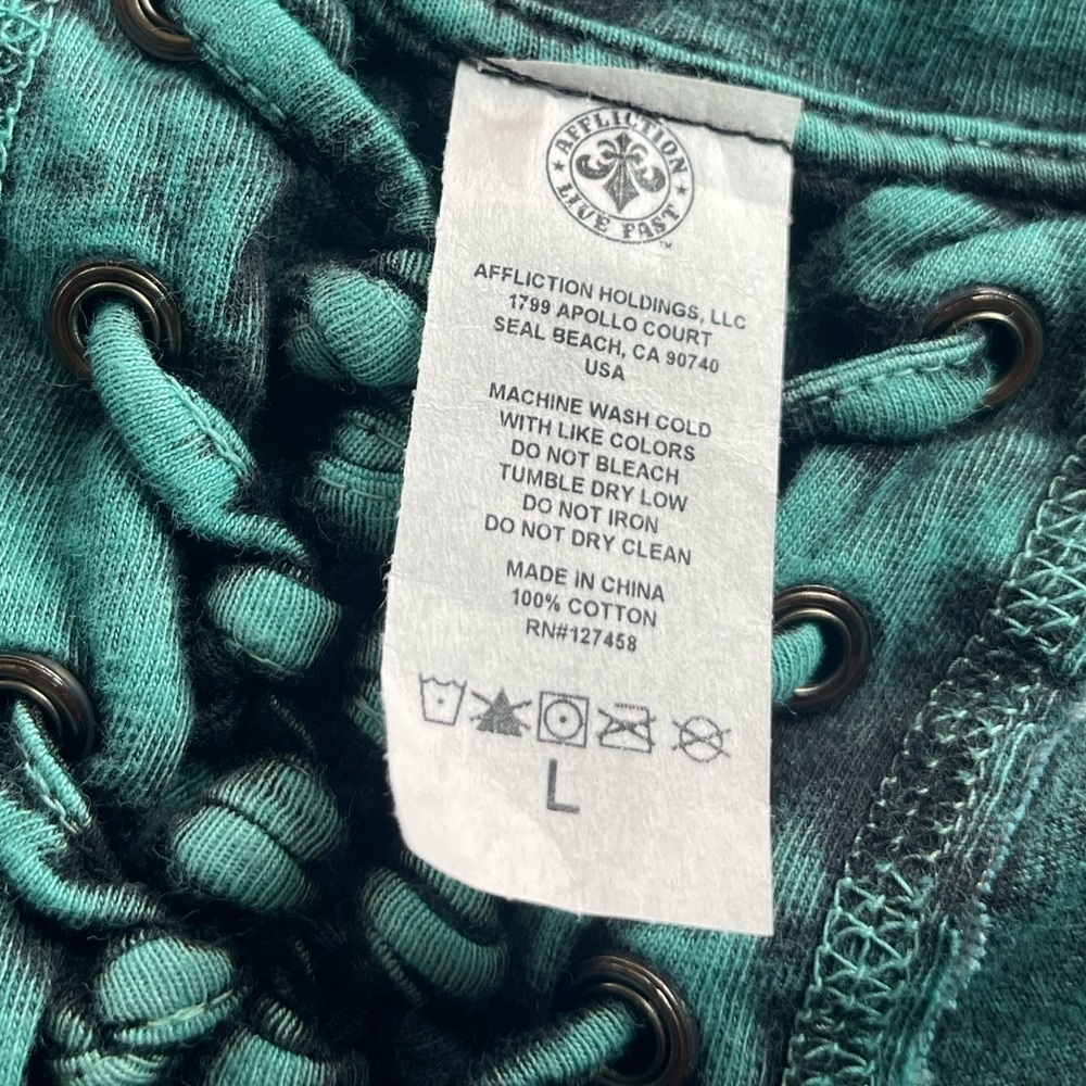 Affliction women’s green tank top - Picture 8 of 8